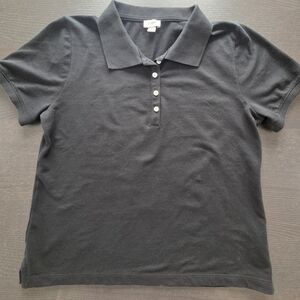 J.Crew~Piqué Short Sleeve Polo Shirt~Black~Size M